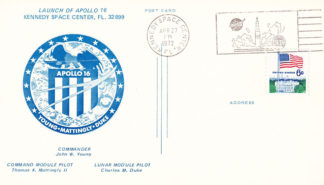 Apollo 16 VIP postmarked on recovery date