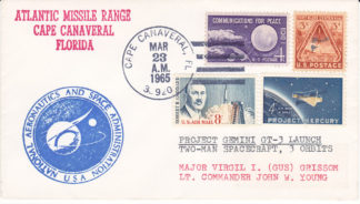 GT 3 postmarked Cape Canaveral launch with colorful stamps