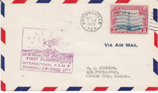 FLOWN Brownsville to Mexico City with superior backstamp
