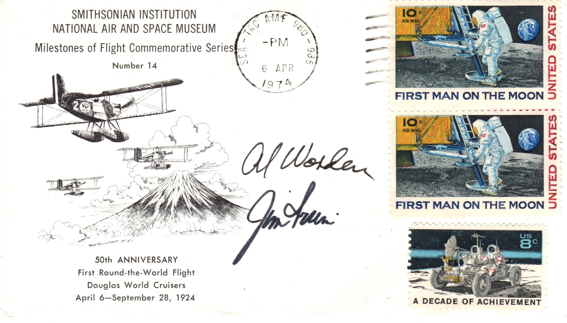 Pan Am round the world flight with Worden and Irwin AUTOs - American  Astrophilately 2.0