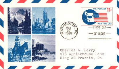11 cent postcard cancelled in Washington, DC
