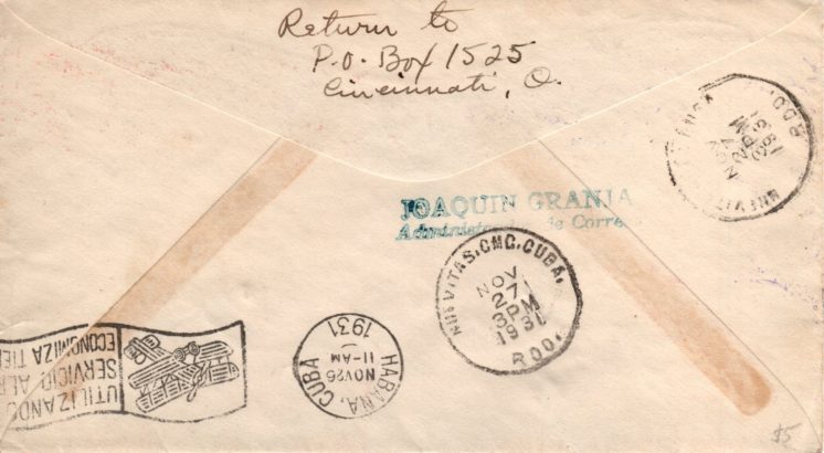 Reverse of cover