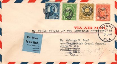 American Clipper L-83 with nice assortment of stamps