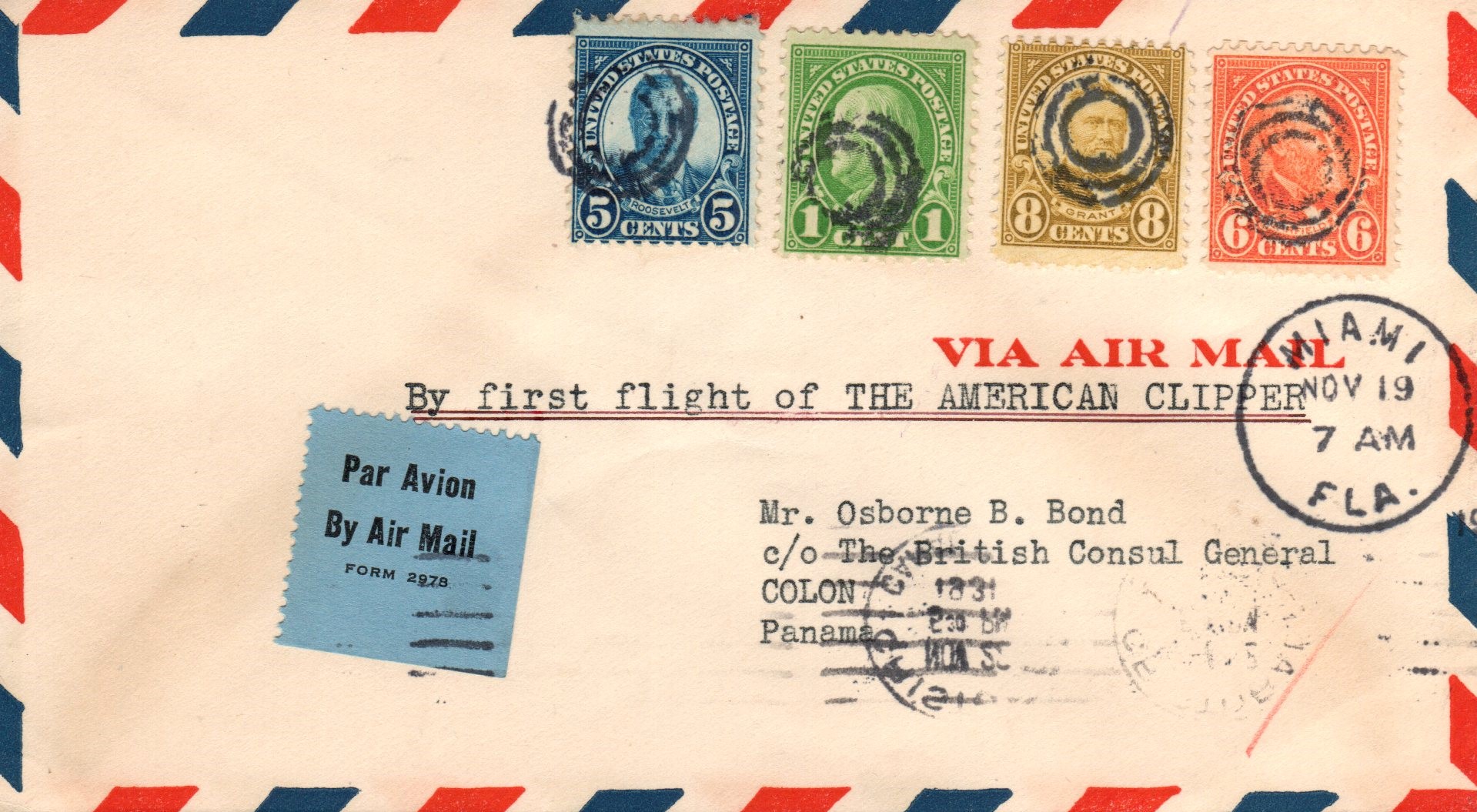 American Clipper L-83 with nice assortment of stamps - American ...