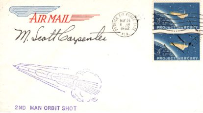 Outstanding vintage M Scott Carpenter AUTO