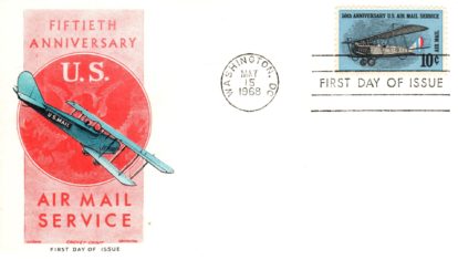 50th anniversary of air mail (red)