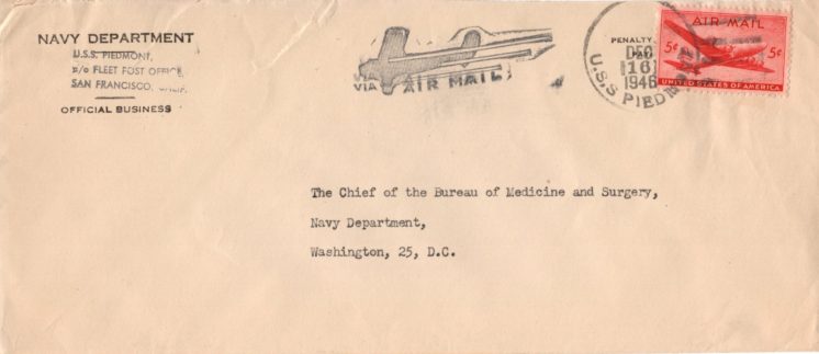 USS Piedmont commercial mail