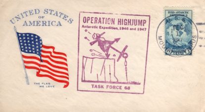 Uncommon Highjump date postmarked on USS Mount Olympus