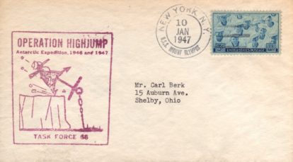 Attractive sailor stamp on USS Mount Olympus envelope