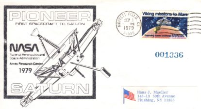 Ames cachet for Pioneer flyby of Saturn