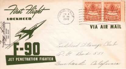 Autographed F-90 First Flight