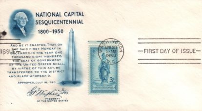 National capital sesquicennial FDC