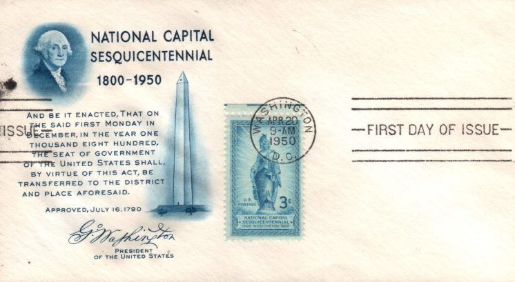 National capital sesquicennial FDC