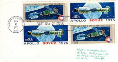 Apollo Soyuz FDC addressed to Austria