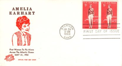 Cover society multicover with Earhart pair on FDC