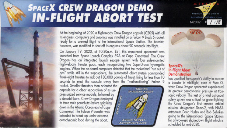 SpaceX Crew Capsule In-flight Abort Test KSC Jan 19 2020