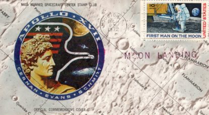 Attractive AP-17 lunar map cover w Houston MC