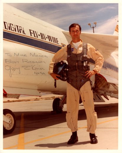 Kodak 8x10 photo of F-8 Digital Fly-By-Wire jet. AUTO of Gary Krier