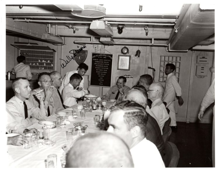 Schirra AUTO on DoD photo taken onboard USS Kearsarge