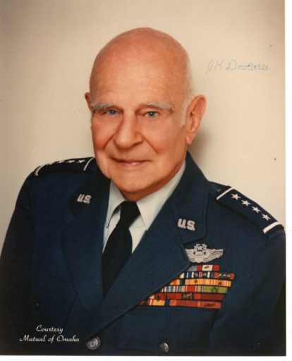 Doolittle AUTO (later in life) on color 8x10 photograph