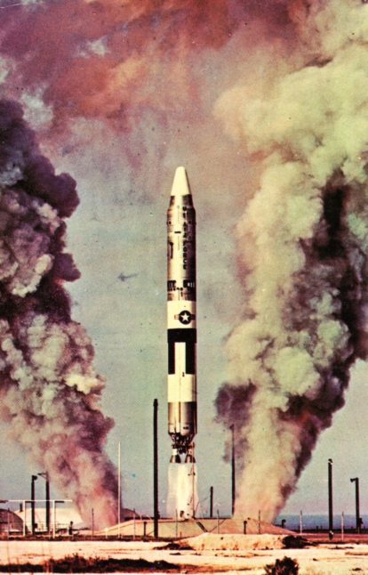 Unused postcard of Air Force Titan missile