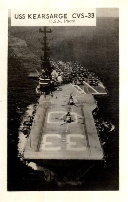 Vintage 4x6 photo of Gordo Cooper's PRS USS Kearsarge