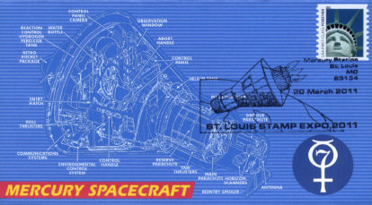 Mercury Spacecraft 50th Anniversary St. Louis Stamp Expo Mar 18 2011