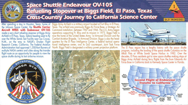 Endeavour Stopover El Paso El Paso TX Sept 20 2012