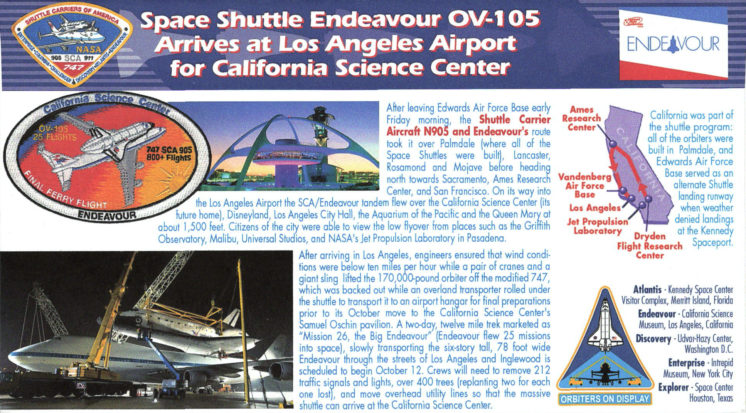 Endeavour Arrives California (Pictorial) Los Angeles CA Sept 21 2012