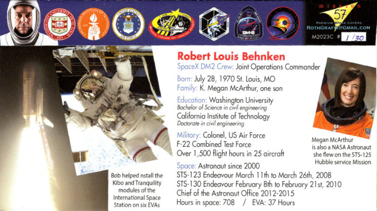 Robert Behnken DM-2 Operations Commander Hawthorne CA May 30 2020