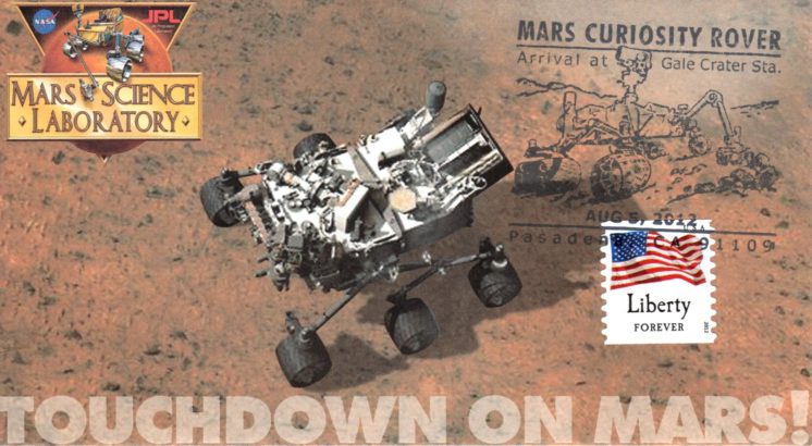 Curiosity Landing w/ pictorial postmark Pasadena CA Aug 9 2012