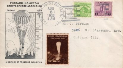 Piccard-Compton Stratosphere Ascension (Engraved with Photo Label A)