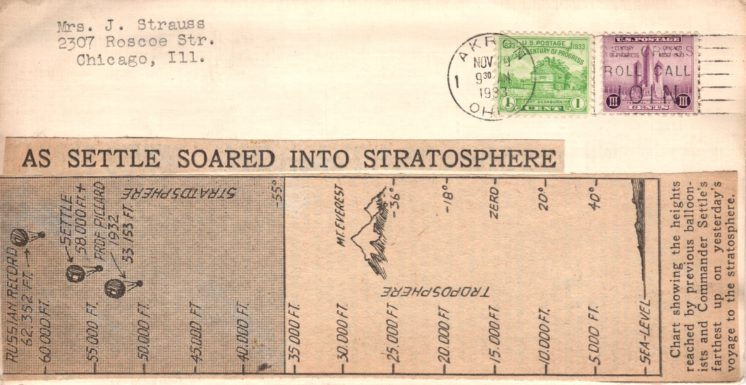 Settle Solo Stratospheric Flight Akron MC