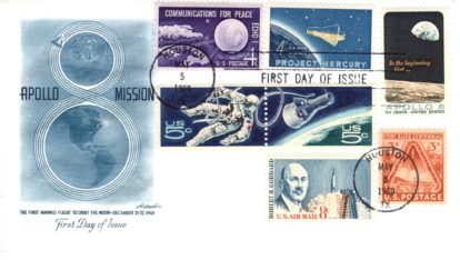 7 Space Stamps on FDC