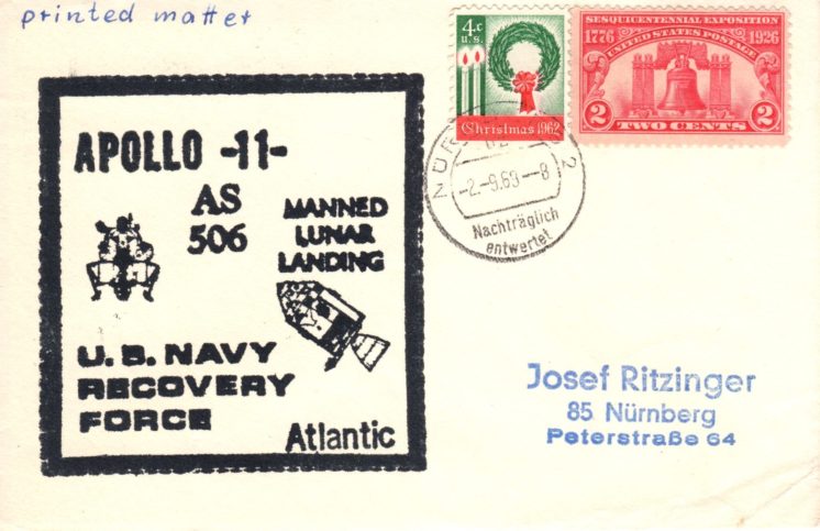 Curious black AP-11 Atlantic Cachet on German Cover