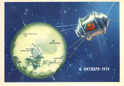 Unused Oct 4, 1959 Postcard to the Moon