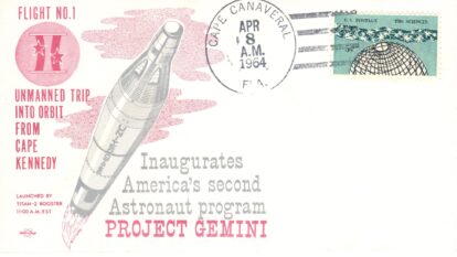 GT-1 postmarked Cape Canaveral launch SpaceCraft cachet