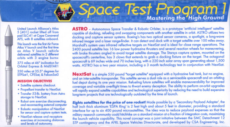 Space Test Program (Astro) CC FL Mar 8, 2007