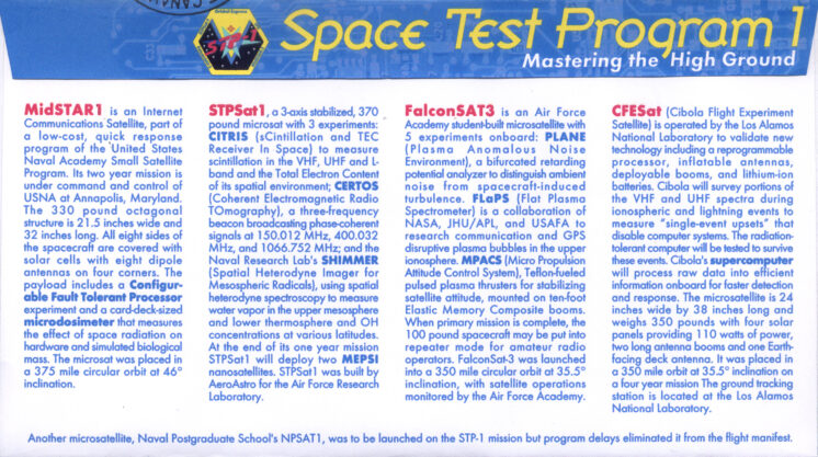 Space Test Program (CFESat) CC FL Mar 8, 2007