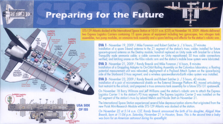 STS-129 ISS Houston TX Nov 18, 2009