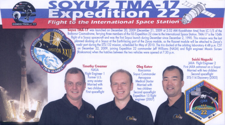 Soyuz TMA 17 Houston TX Dec 22, 2009