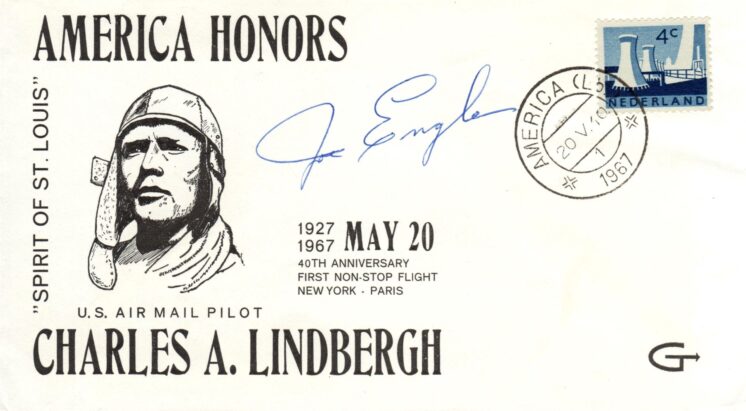 Joe Engle AUTO on Lindbergh Item