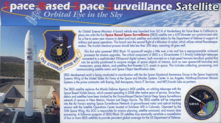 Space Based Space Surveillance VAFB CA Sep 25, 2010