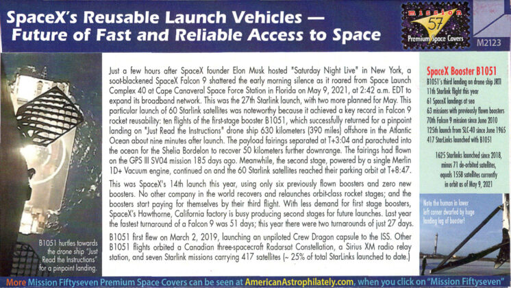 SpaceX Booster B1051 Landing KSC FL May 9, 2021