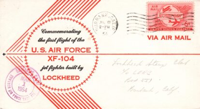 First Flight Lockheed XF-104