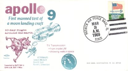 PAFB HC on Apollo 9 SpaceCraft launch cover