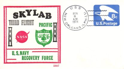 Skylab PRS (wavy) Beck cachet on postal stationery