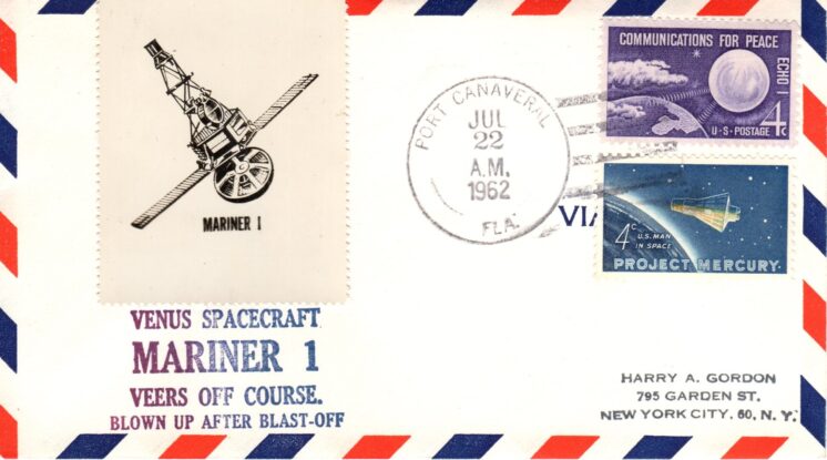 Mariner 1 Harry Gordon photo cachet PC HC