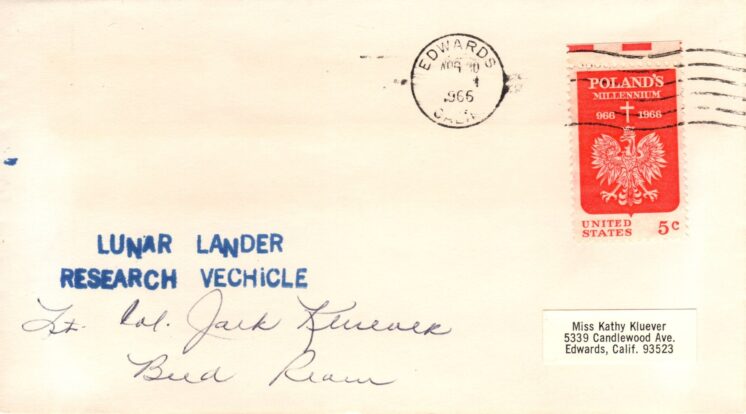 Lunar Lander Research Vehicle by Kluever and Ream. Not autographed