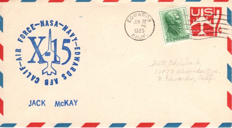 Jun 22 1965 X-15 with BSC on McKay flight